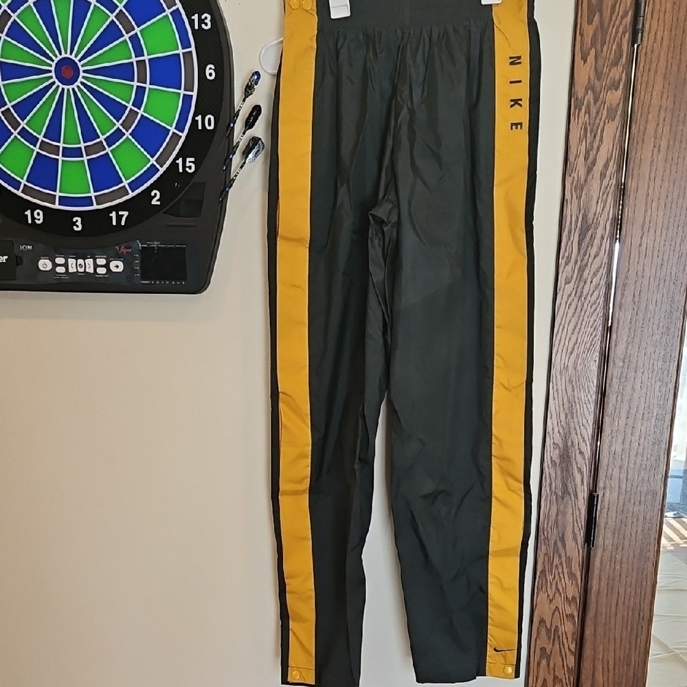 Nike Gray and Yellow Track Pants